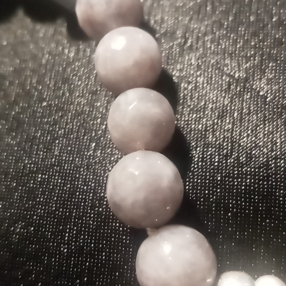 Kunzite slide bracelet natural stone on silver Snake chain. - Picture 3 of 8